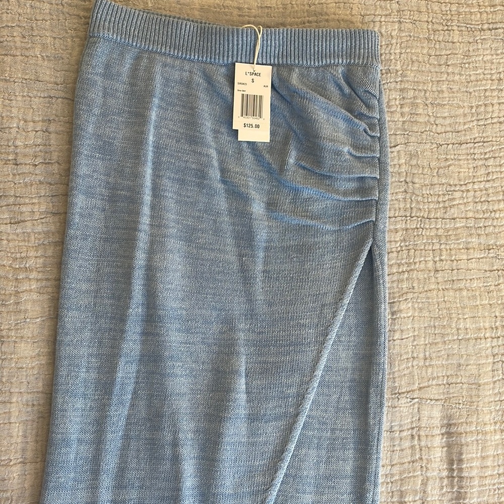 L*SPACE Siren Skirt in color Aura Blue, size SMALL
